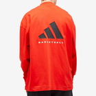 Adidas Men's Basketball Long-Sleeve T-Shirt in Red/Black