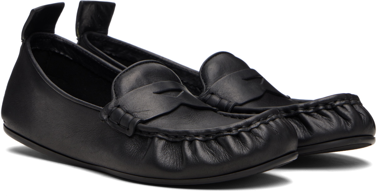 Acne Studios Black Leather Loafers