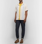 Todd Snyder - Camp-Collar Striped Cotton and Linen-Blend Shirt - Cream