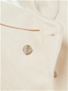 Favourbrook - Radwick Double-Breasted Herringbone Linen and Silk-Blend Waistcoat - Neutrals