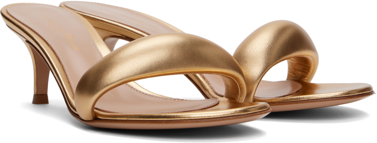 【新品未使用】Gianvito Rossi Bijoux Muleゴールド 37 Gianvito Rossi: Gold Bijoux 35 Mules | SSENSE