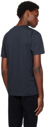 Sunspel Navy Riviera Midweight V Neck T-Shirt