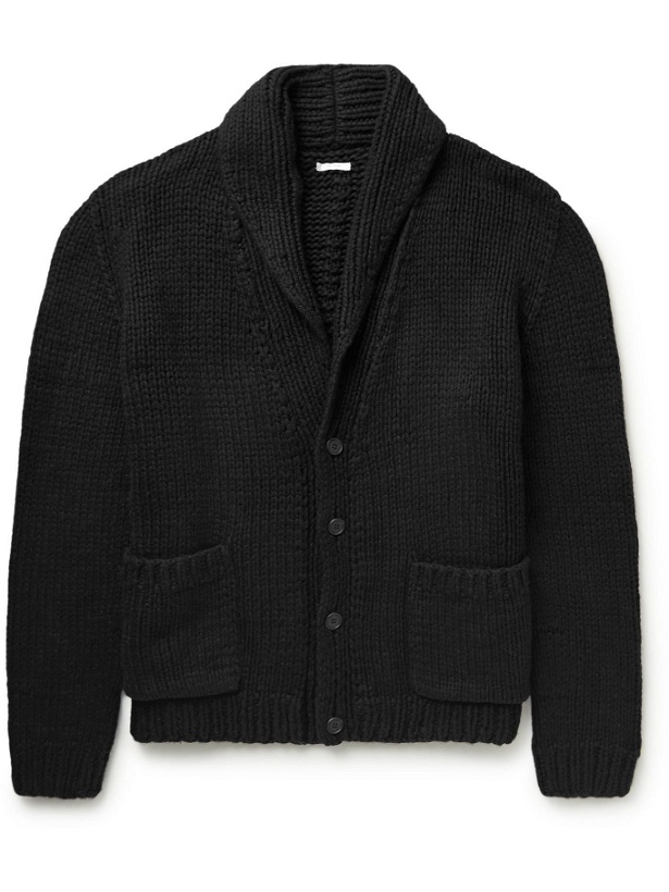 Photo: The Row - Dart Oversized Shawl-Collar Cashmere Cardigan - Black