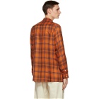 BED J.W. FORD Orange and Purple Inner Vest Shirt