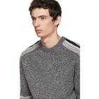 Thom Browne Grey Articulated Stripe Classic Crewneck Sweater