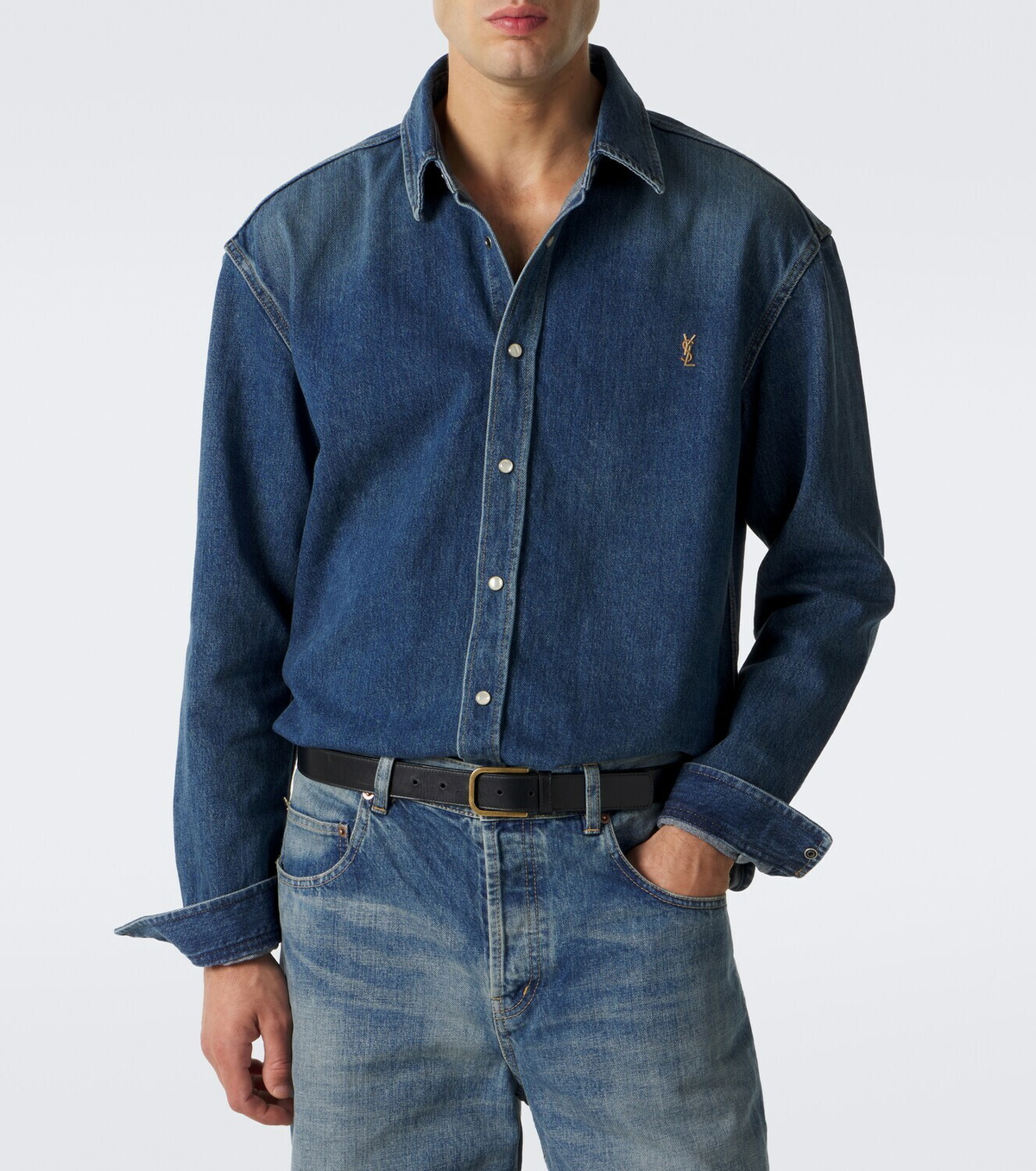 Saint Laurent Cassandre denim shirt