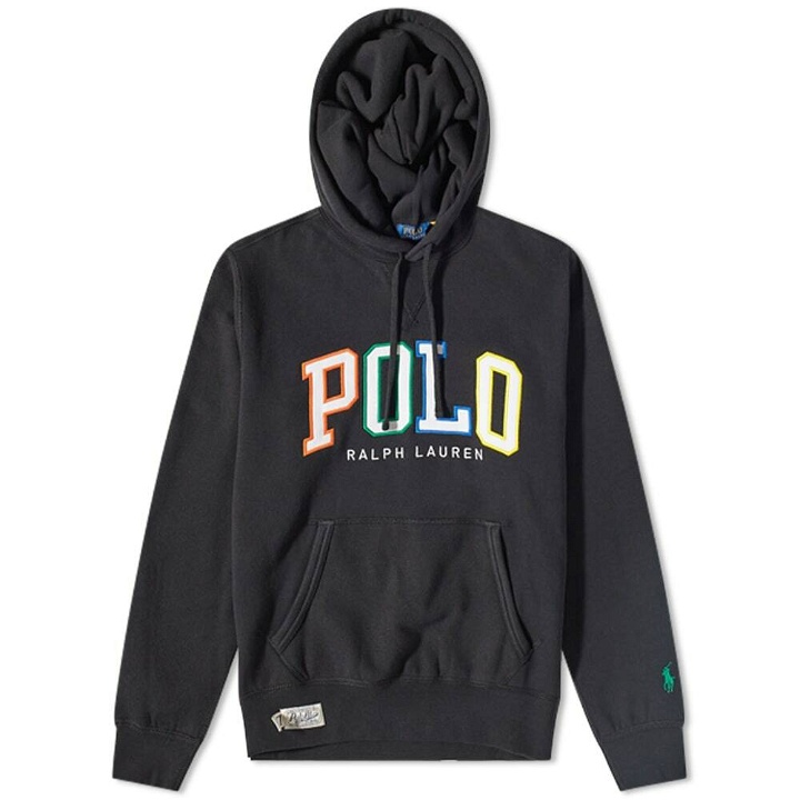 Photo: Polo Ralph Lauren Men's Multicolour Embroidery Arch Logo Popover H in Polo Black