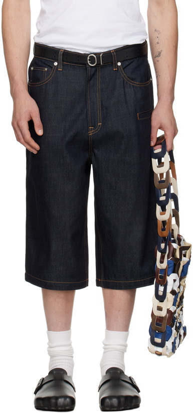 Photo: Still Kelly Blue Raw Denim 6 Pocket Shorts