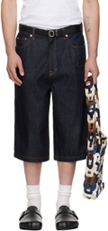 Still Kelly Blue Raw Denim 6 Pocket Shorts