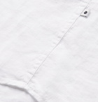 NN07 - New Derek Button-Down Collar Garment-Dyed Linen Shirt - White
