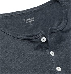Hartford - Slub Linen Henley T-Shirt - Charcoal