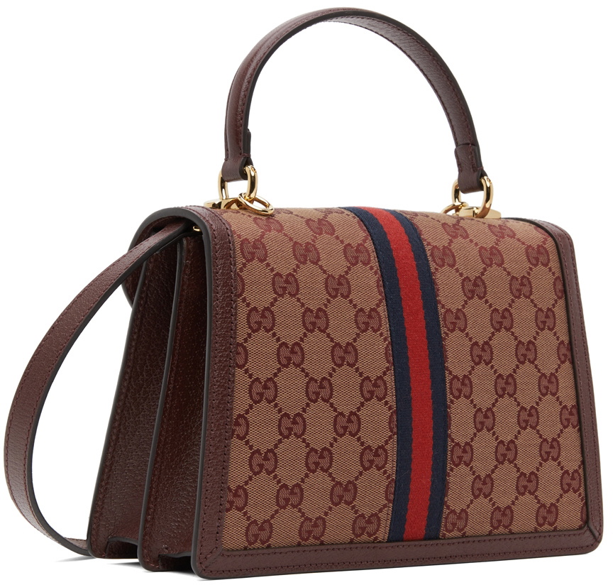 Gucci Burgundy Small GG Ophidia Top Handle Bag Gucci