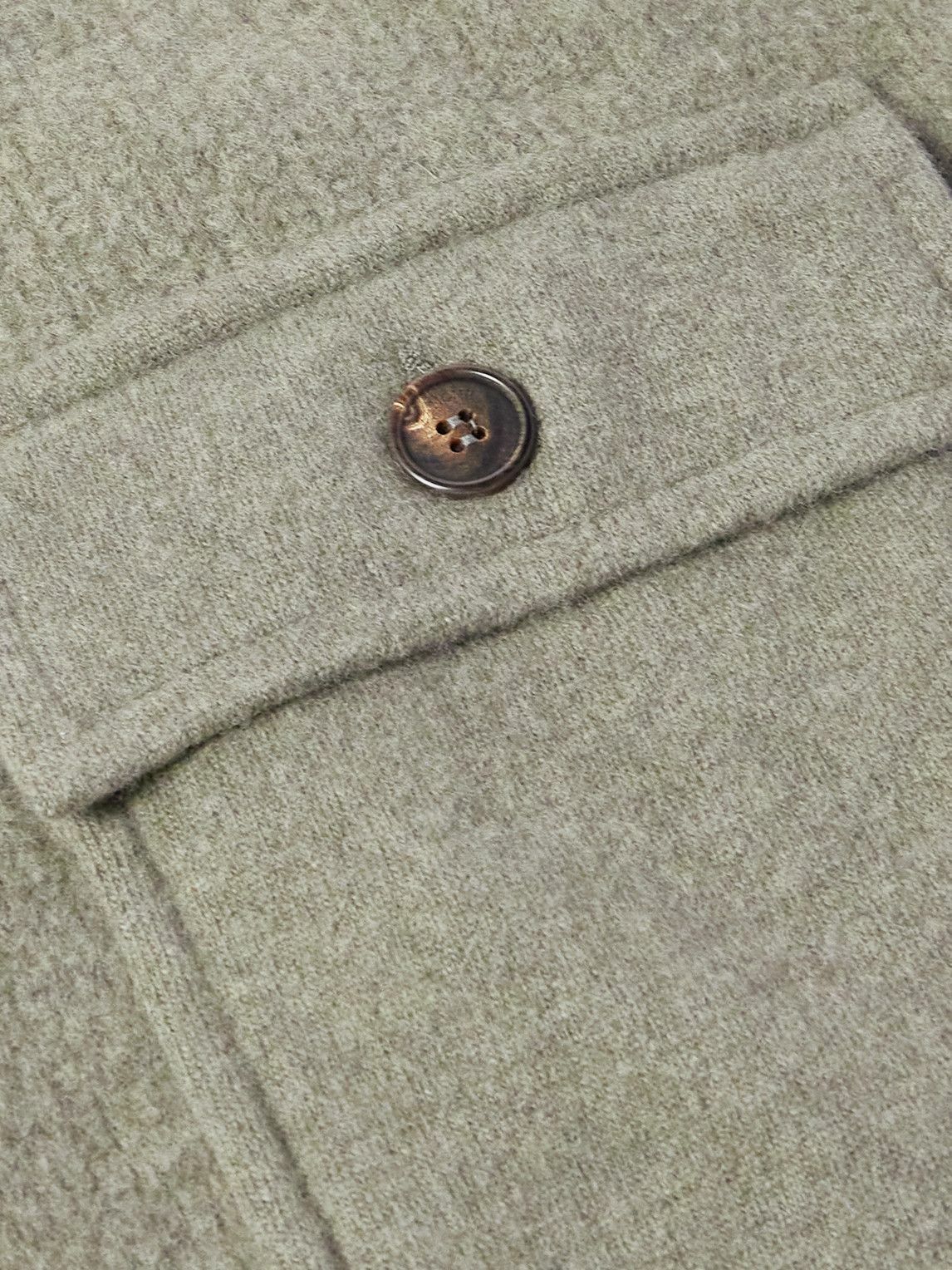 Incotex - Zanone Wool and Cashmere-Blend Felt Bomber Jacket - Green