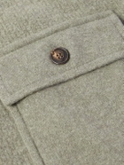 Incotex - Zanone Wool and Cashmere-Blend Felt Bomber Jacket - Green