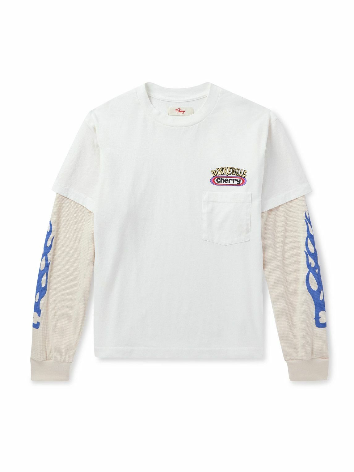 CHERRY LOS ANGELES ★ ロゴプリント Tシャツ Cherry Los Angeles - Printed Cotton-Mesh T-Shirt - White