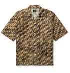 Needles - Camp-Collar Embroidered Woven Shirt - Brown