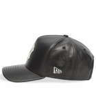 New Era New York Yankees Leather 9Forty A-Frame in Black 