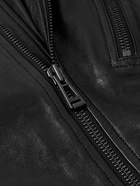 Belstaff - V-Racer Slim-Fit Logo-Appliquéd Leather Jacket - Black