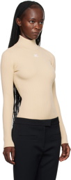 Courrèges Beige Patch Turtleneck