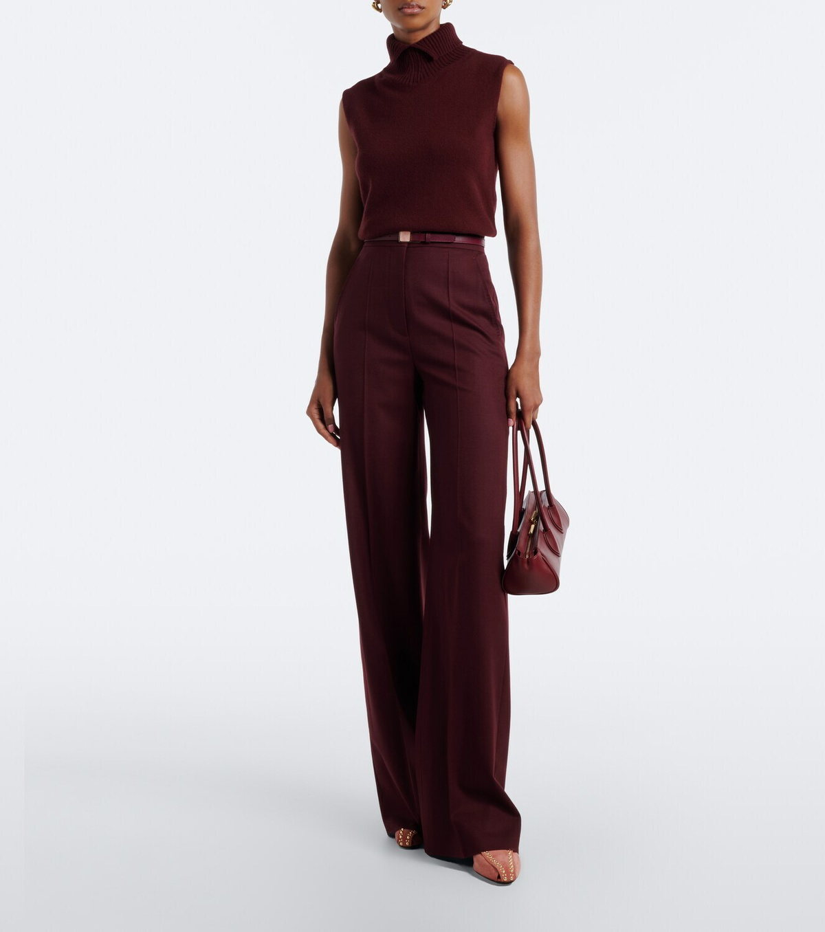 Max Mara Wool-blend wide-leg pants