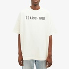 Fear of God Men's Short Sleeve Text Print T-Shirt in Cream