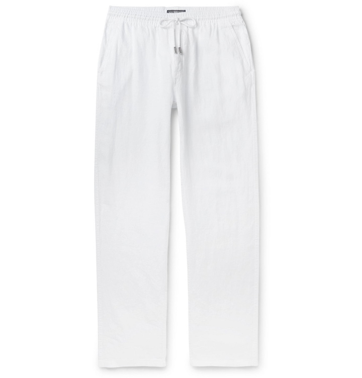 Photo: Vilebrequin - Pacha Wide-Leg Linen Drawstring Trousers - White