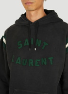 Embroidered Logo Hooded Sweatshirt in Black