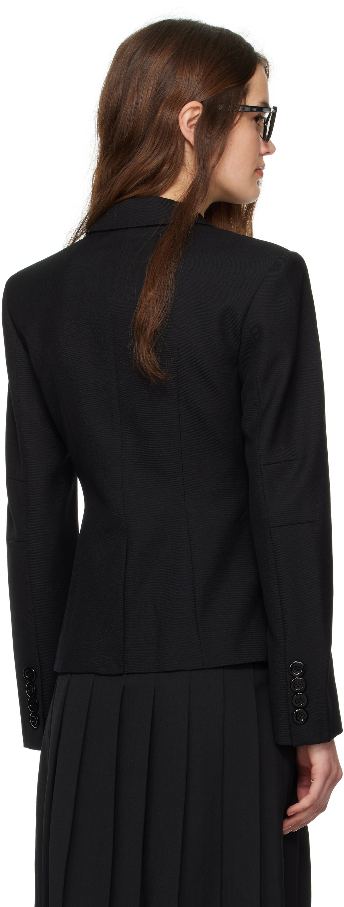 SHUSHU/TONG Black Waist Blazer