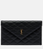 Saint Laurent Paris leather clutch