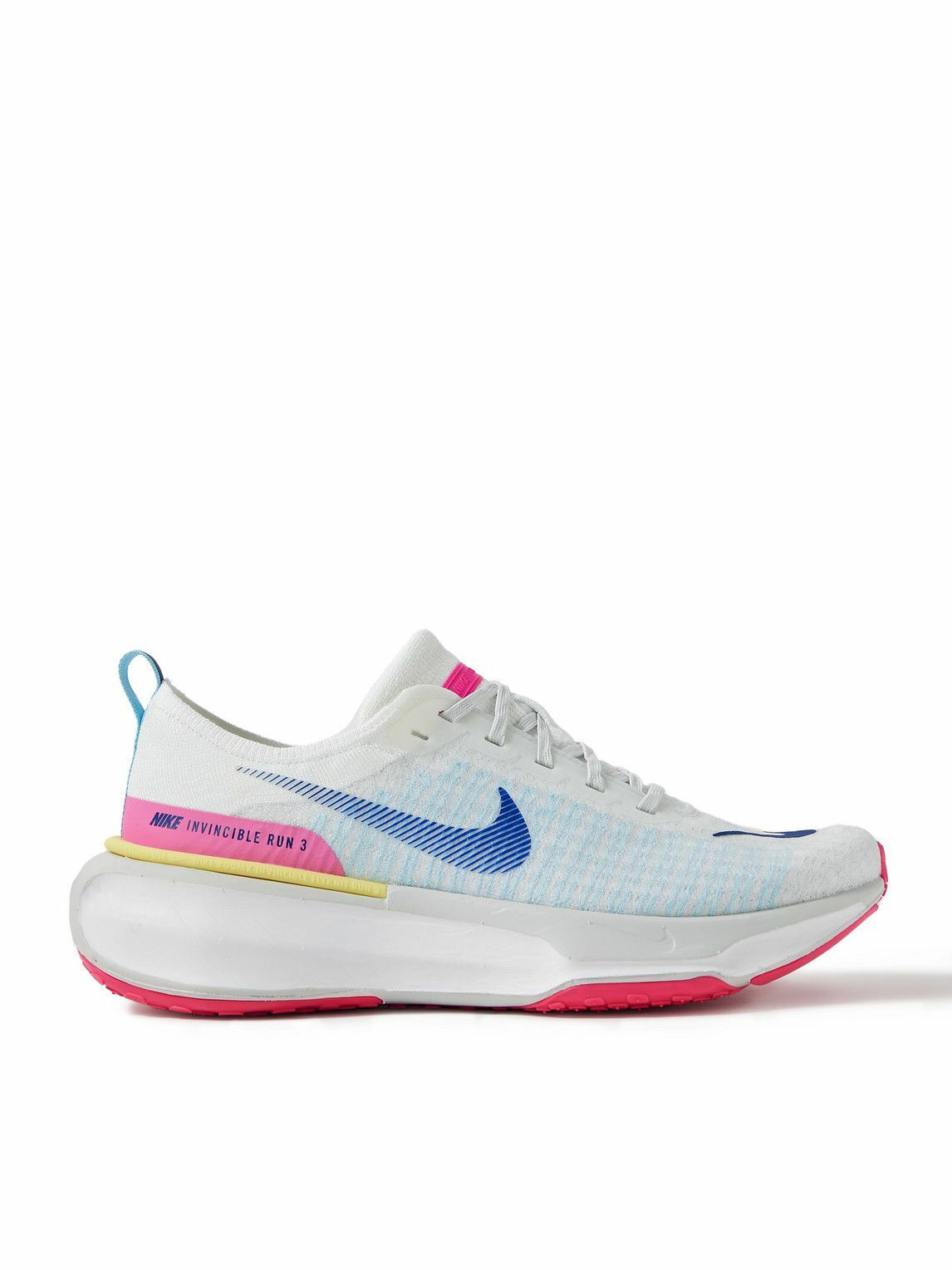 Photo: Nike Running - ZoomX Invincible 3 Flyknit Running Sneakers - White