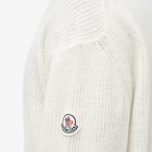 Moncler Men's Cashmere Mix Crew Knit in White