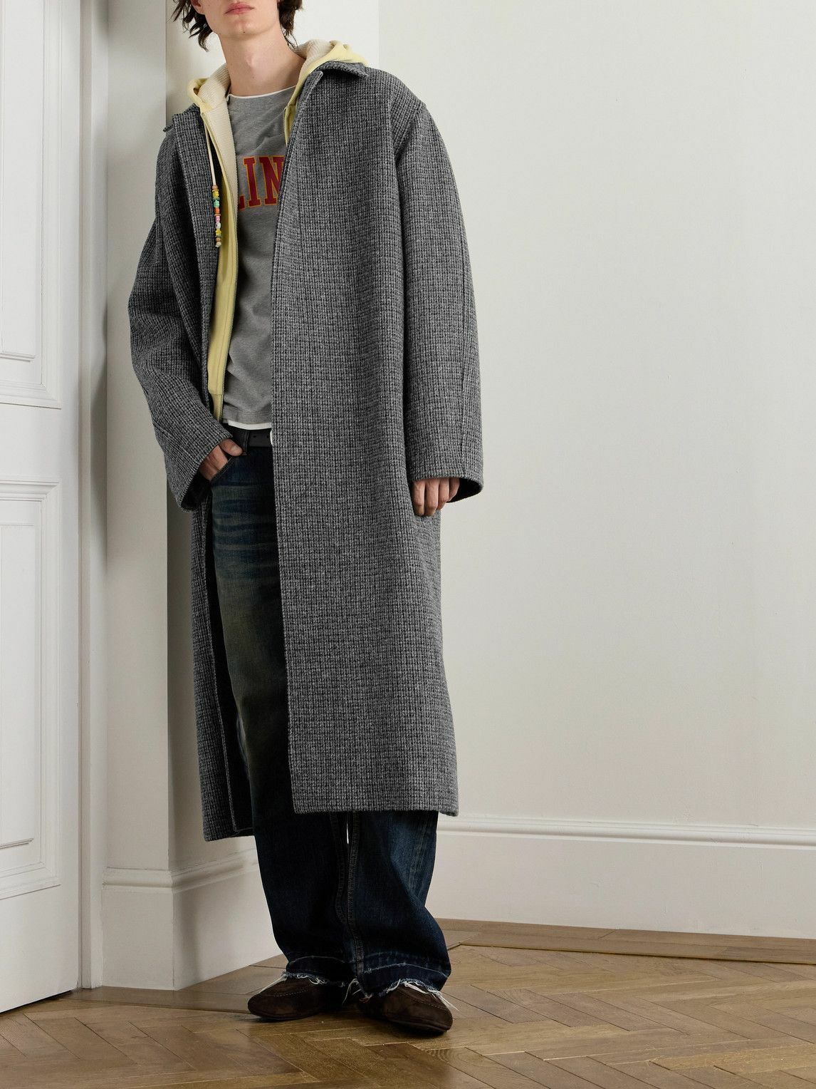 CELINE - Wool-Tweed Coat - Gray