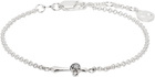 Stolen Girlfriends Club SSENSE Exclusive Silver Gothic Side Cross Bracelet