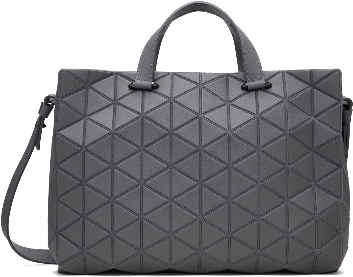 BAO BAO ISSEY MIYAKE Gray Matte Tonneau Bag Bao Bao Issey Miyake