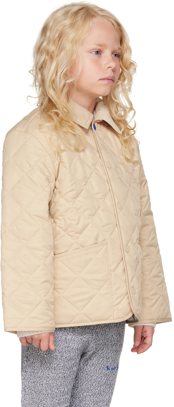 Burberry Kids Beige Quilted Jacket