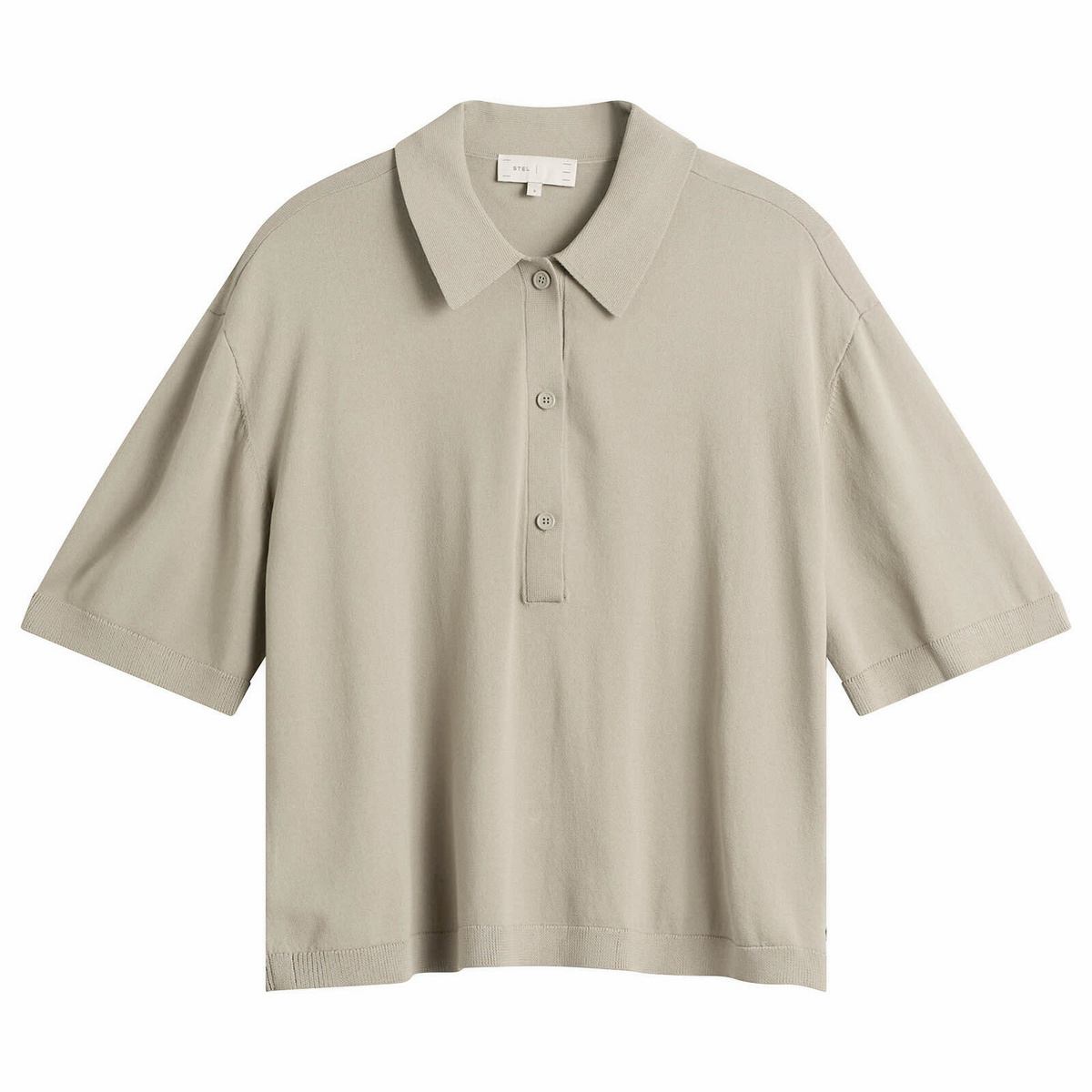 STEL Women's knit polo top in Cashew