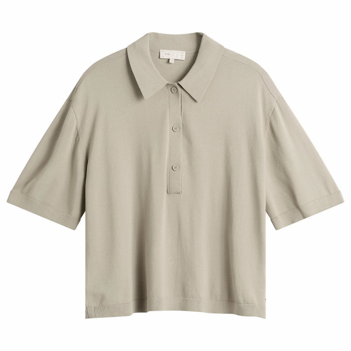 Photo: STEL Women's knit polo top in Cashew
