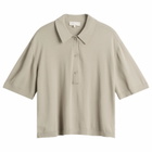 STEL Women's knit polo top in Cashew