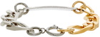 IN GOLD WE TRUST PARIS Silver & Gold Bold Figaro Bracelet