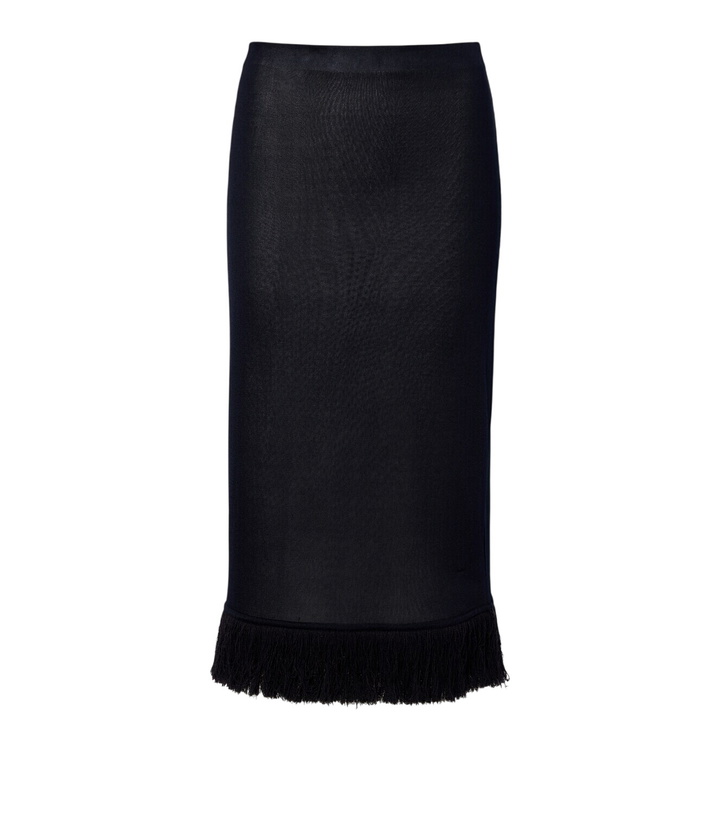 Photo: Bottega Veneta Knitted silk midi skirt