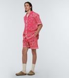 Alanui - Bandana cotton-blend piqué shorts