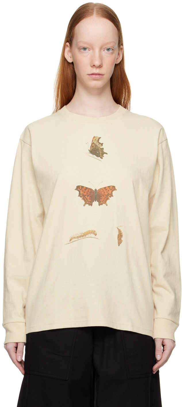 Photo: Gentle Fullness Beige Recycled Comma Long Sleeve T-Shirt
