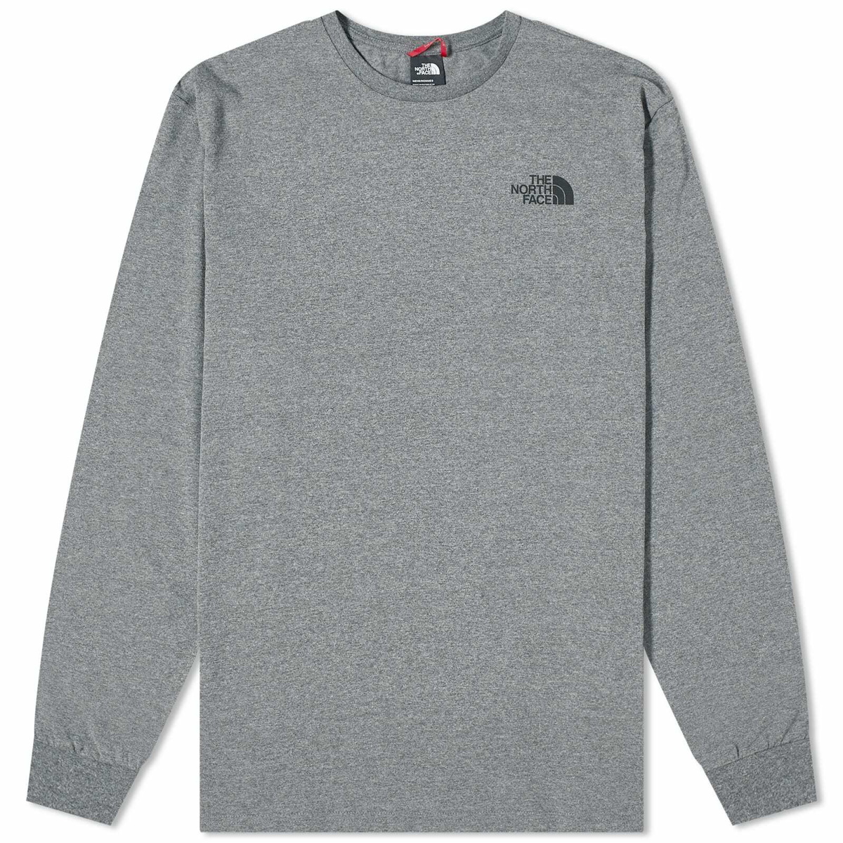 Photo: The North Face Men's Long Sleeve Simple Dome T-Shirt in Medium Grey Heather