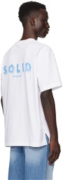 Solid Homme White Embroidered T-Shirt