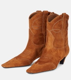 Khaite - Dallas suede cowboy boots