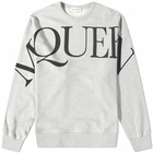 Alexander McQueen Men's Macro Logo Crew Sweat in Pale Grey/Black