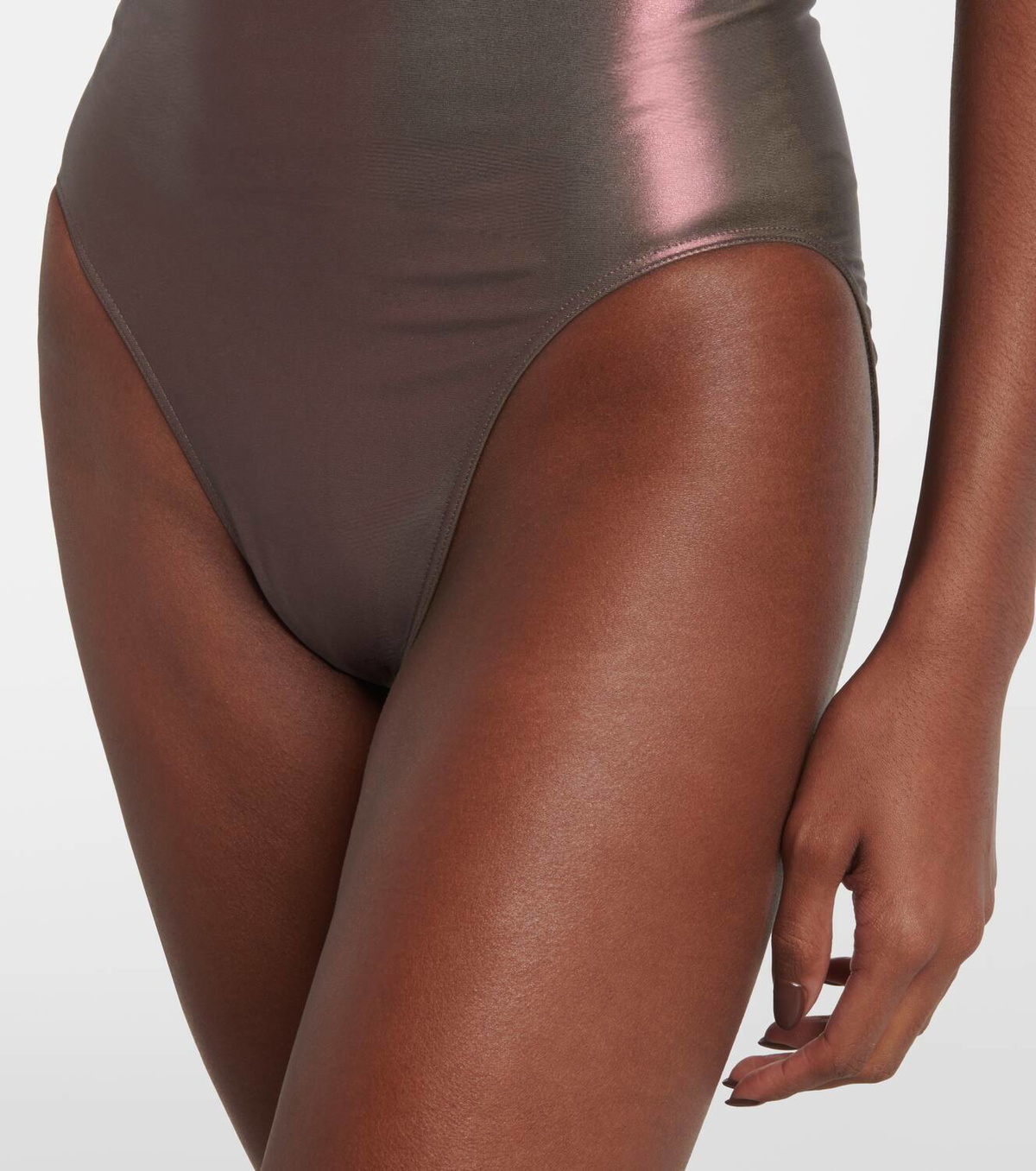Rick Owens Metallic halterneck swimsuit