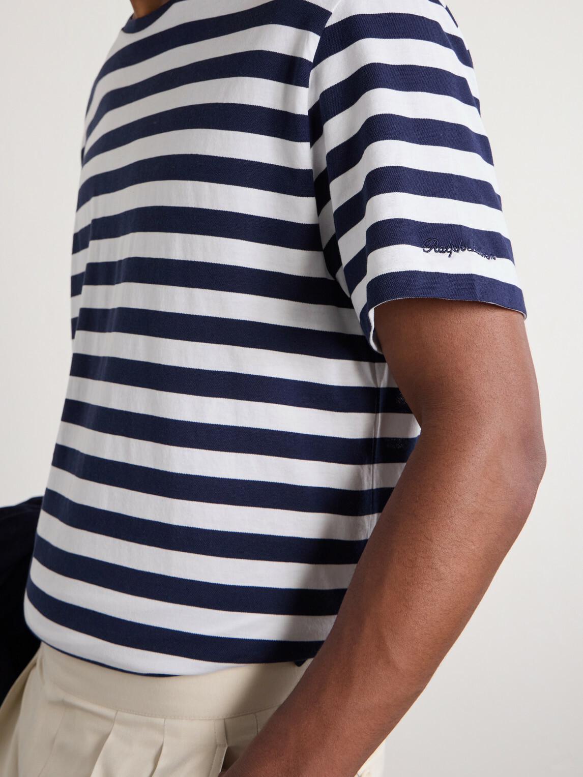 Ralph Lauren Purple label - Striped Cotton T-Shirt - Blue