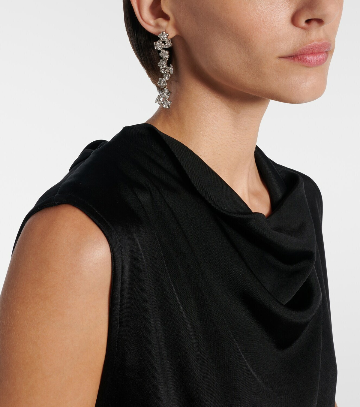 Jil Sander Crystal-embellished drop earrings
