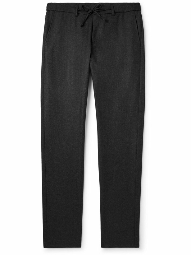 Photo: Canali - Straight-Leg Wool-Flannel Trousers - Gray